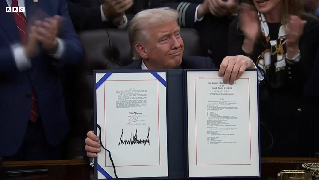 Trump signs spending bill to end longest shutdown in US history